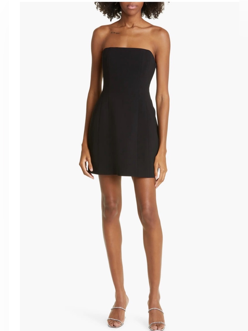 Elsie Strapless Classic Black Strapless Mini Dress